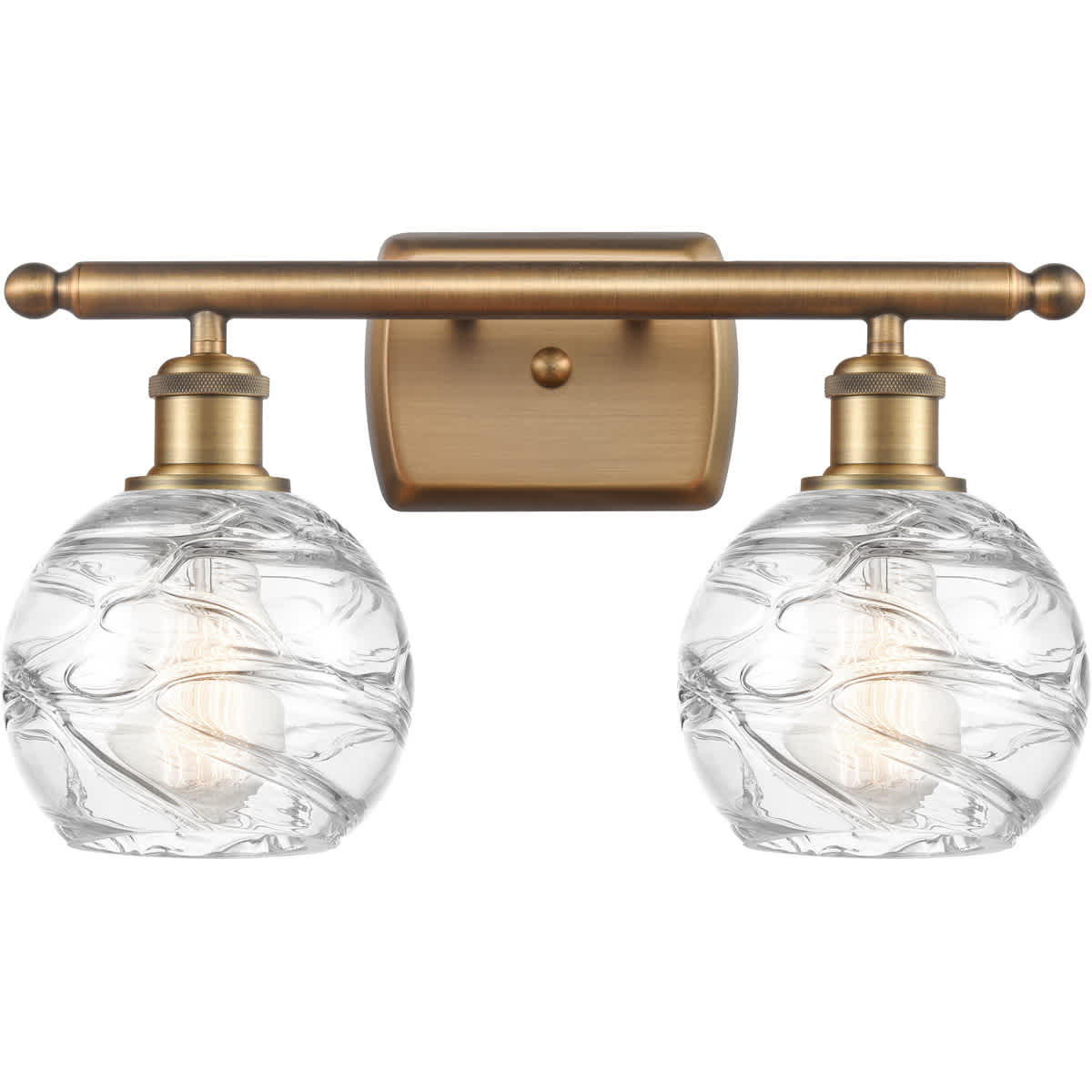 Innovations Lighting 516-2W-BB-G1213-6-LED Ballston Small Deco Swirl Bathroom Vanity Light