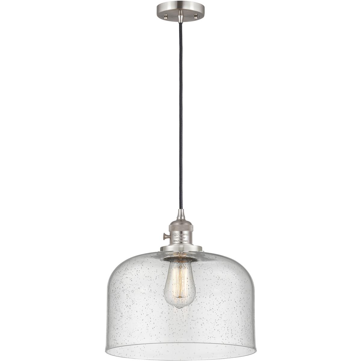 Innovations Lighting 201CSW-SN-G74-L-LED Franklin Restoration Bell Mini Pendant Brushed Satin Nickel