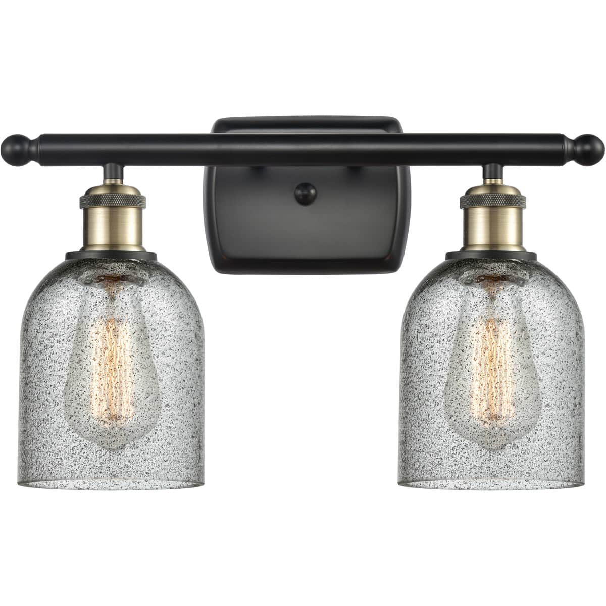 Innovations Lighting 516-2W-BAB-G257 Ballston Caledonia Bathroom Vanity Light Black Antique Brass