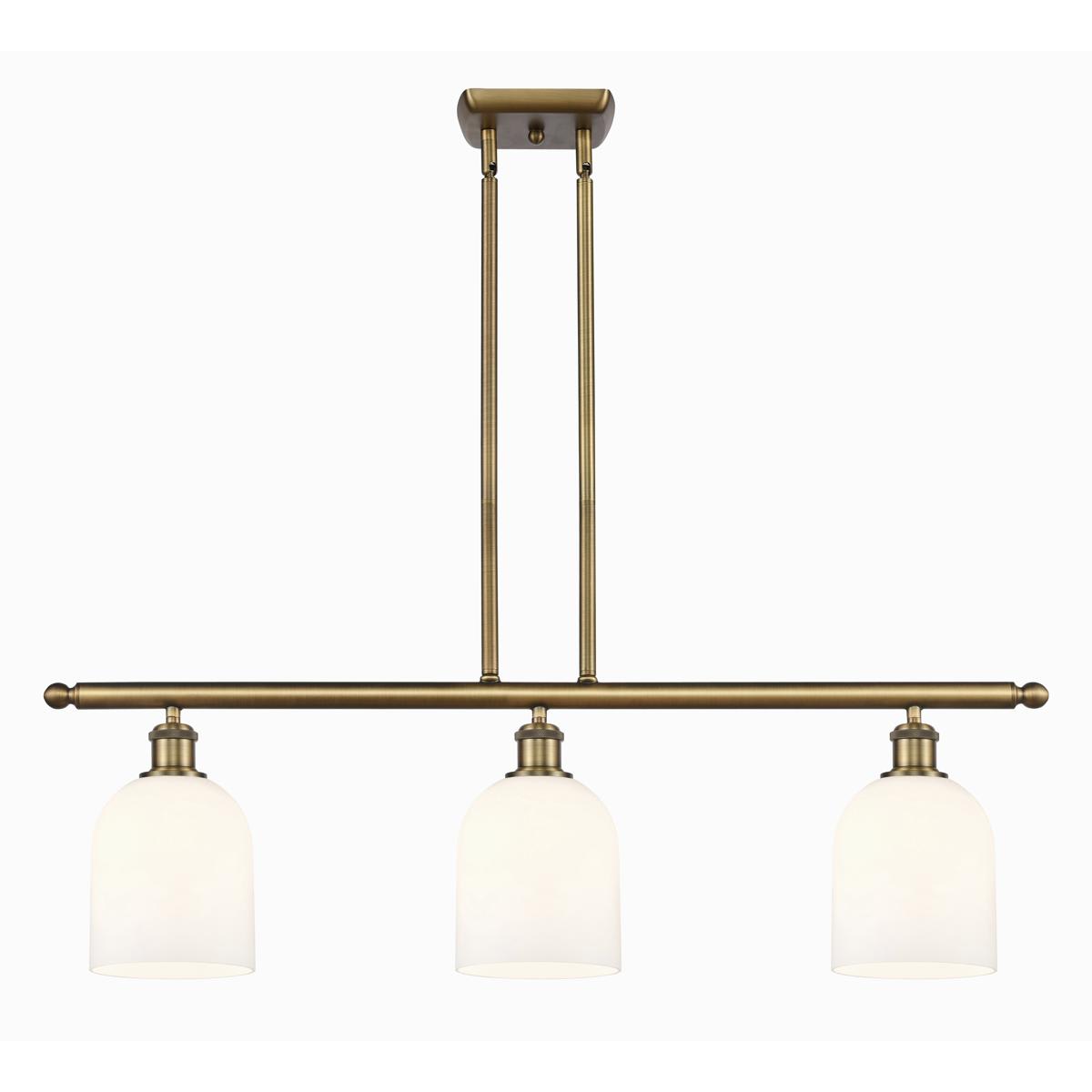 Innovations Lighting 516-3I-BB-G558-6GWH Ballston Bella Island Light Brushed Brass
