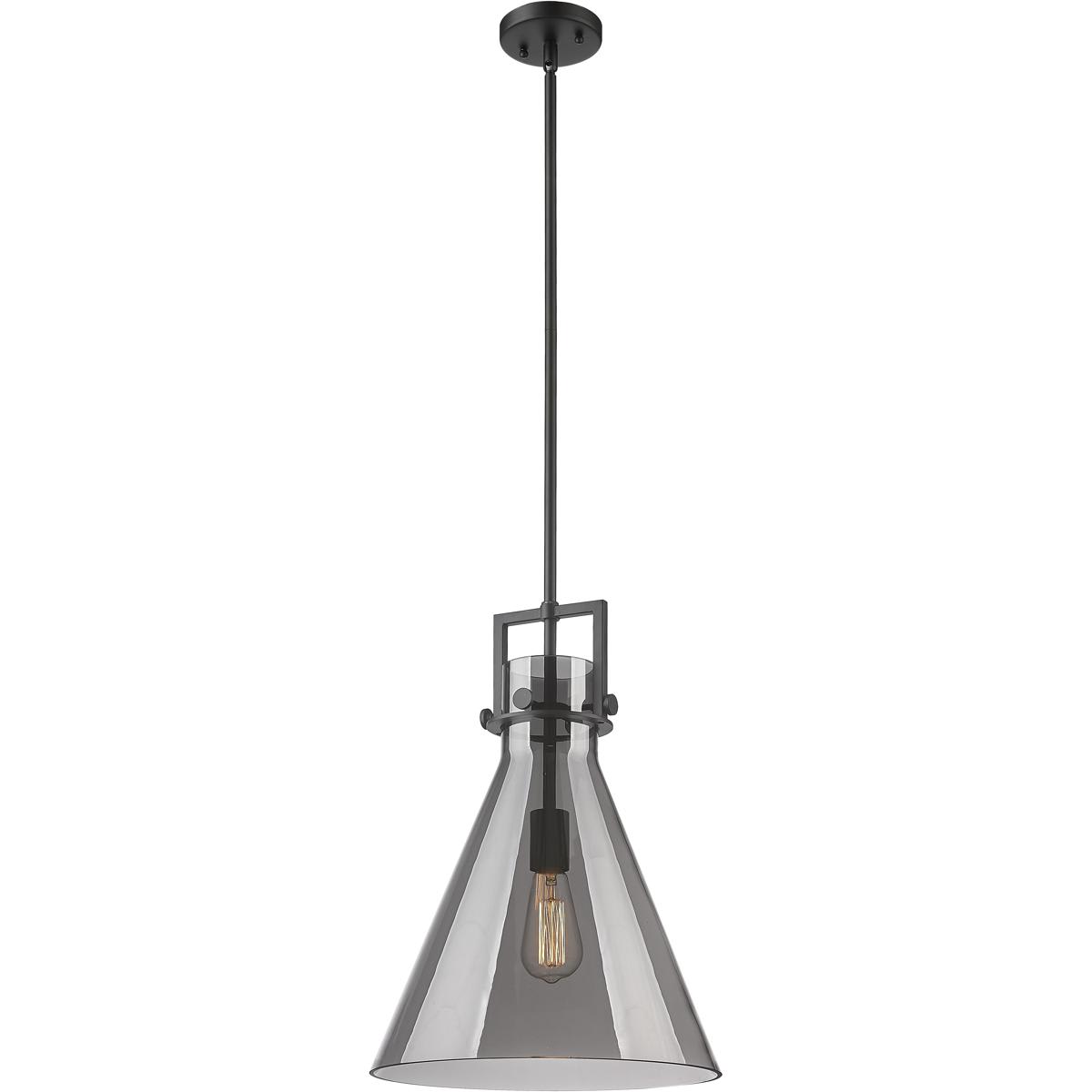 Innovations Lighting 411-1SL-BK-G411-14SM Downtown Urban Newton Cone Pendant Matte Black