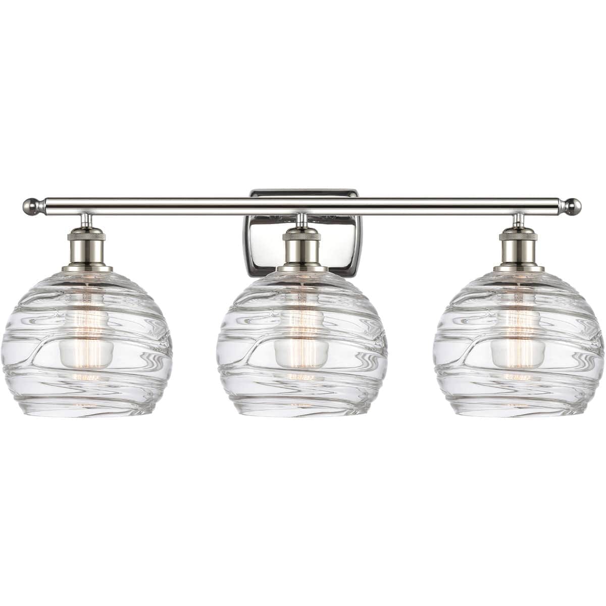 Innovations Lighting 516-3W-PN-G1213-8 Ballston Deco Swirl Bathroom Vanity Light Polished Nickel