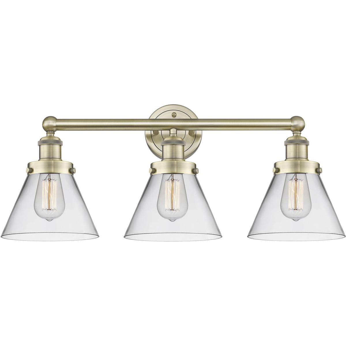 Innovations Lighting 616-3W-AB-G42 Cone Bathroom Vanity Light Antique Brass