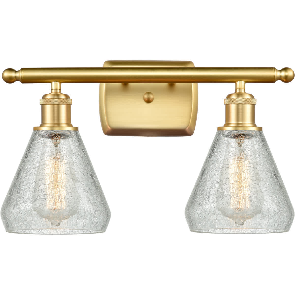 Innovations Lighting 516-2W-SG-G275-LED Ballston Conesus Bathroom Vanity Light Satin Gold