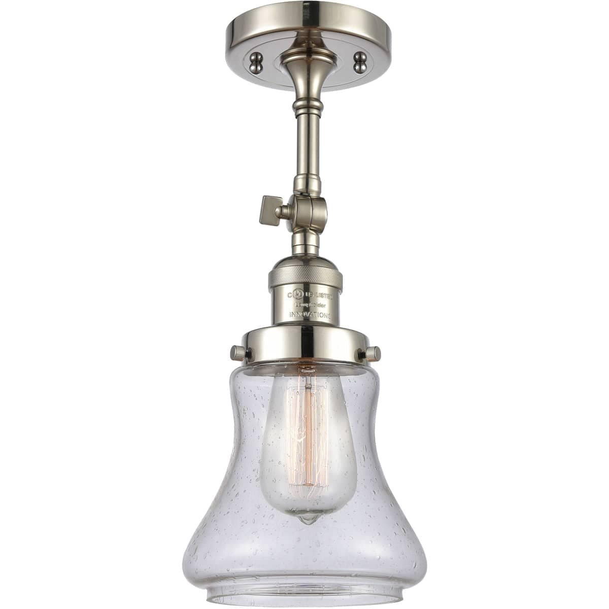 Innovations Lighting 201F-PN-G194-LED Franklin Restoration Bellmont Semi-Flush Mount Polished Nickel