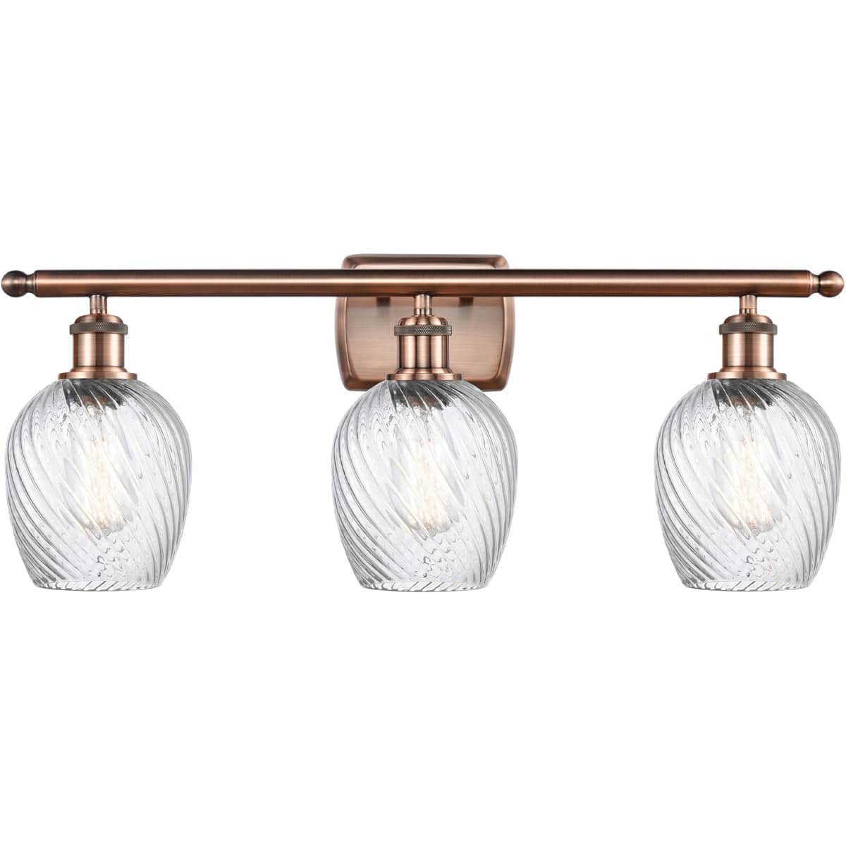 Innovations Lighting 516-3W-AC-G292-LED Ballston Salina Bathroom Vanity Light Antique Copper