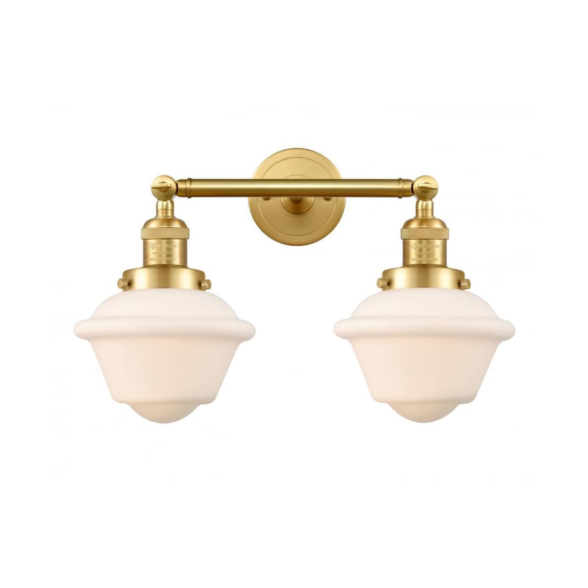 Innovations Lighting 208-SG-G531 Franklin Restoration Small Oxford Bathroom Vanity Light Satin Gold