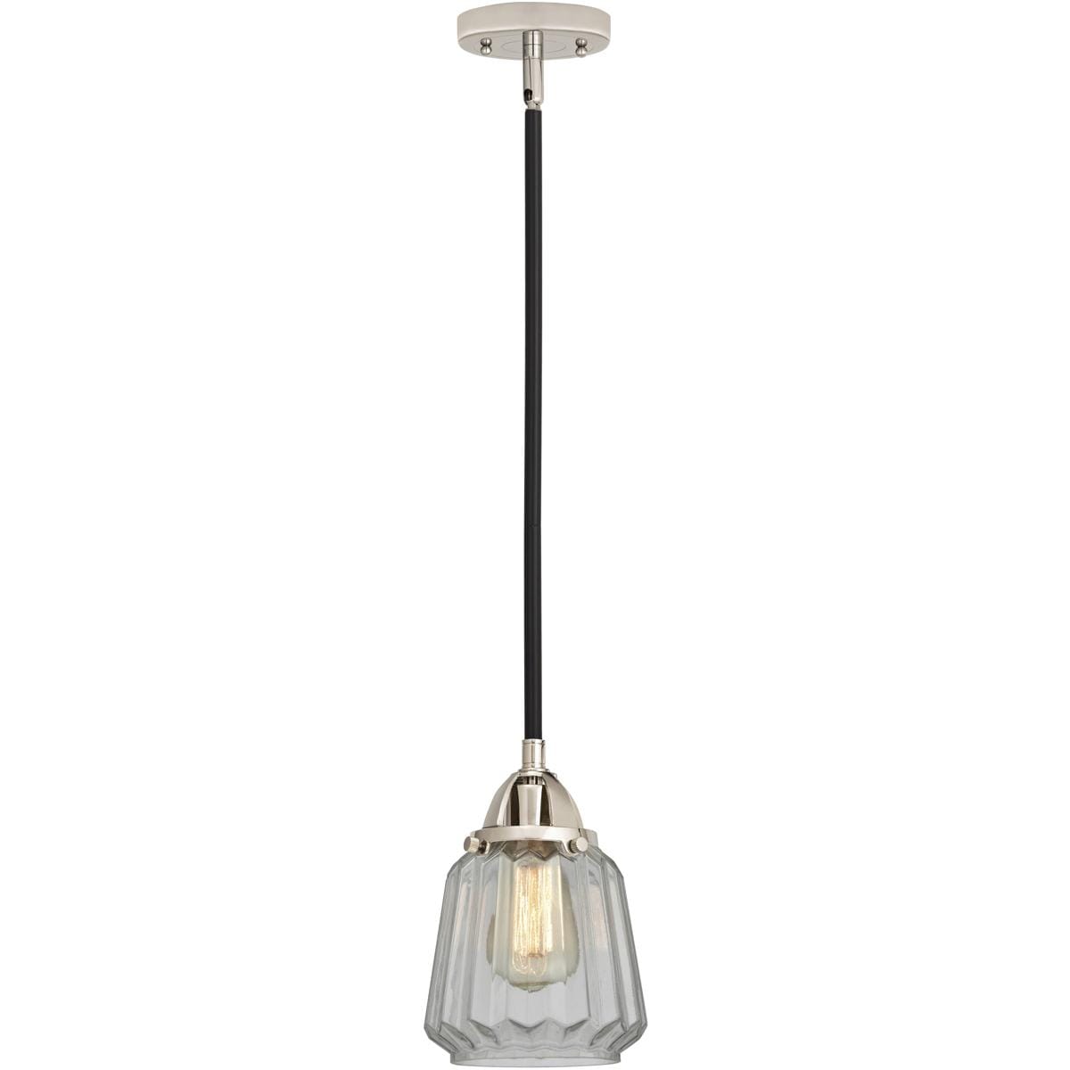 Innovations Lighting 288-1S-BPN-G142-LED Nouveau 2 Chatham Mini Pendant Black Polished Nickel