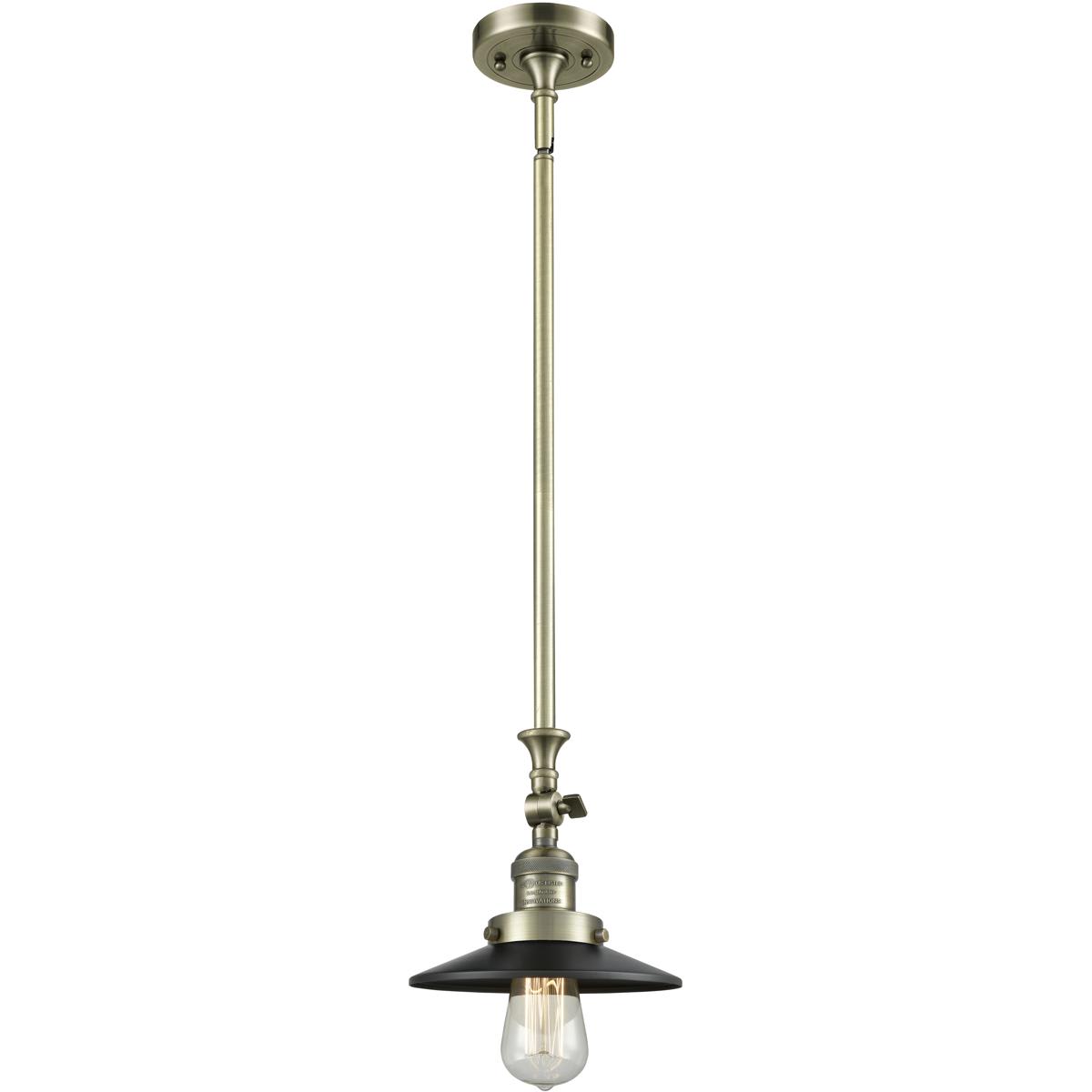 Innovations Lighting 206-AB-M6 Franklin Restoration Railroad Mini Pendant Antique Brass