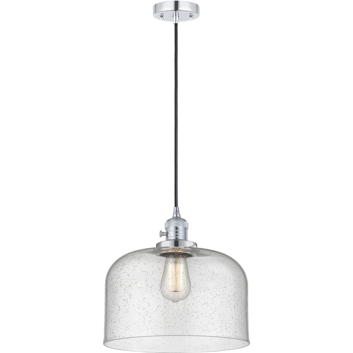 Innovations Lighting 201CSW-PC-G74-L Franklin Restoration Bell Mini Pendant Polished Chrome