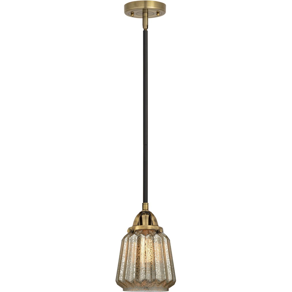 Innovations Lighting 288-1S-BAB-G146-LED Nouveau 2 Chatham Mini Pendant Black Antique Brass