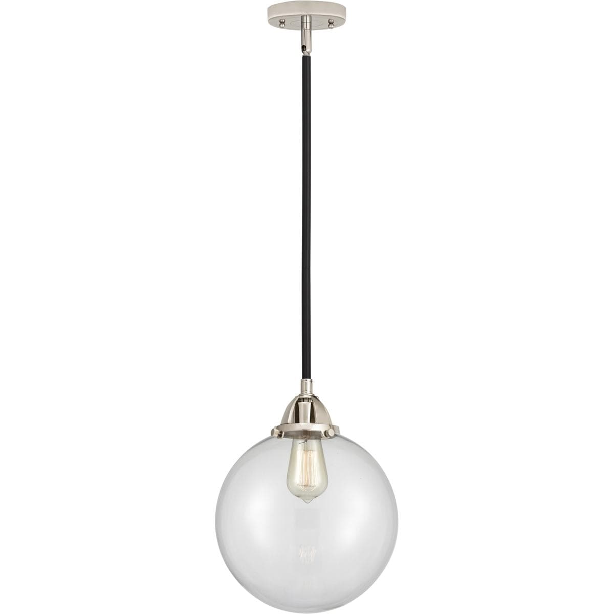 Innovations Lighting 288-1S-BPN-G202-10 Nouveau 2 Beacon Mini Pendant Black Polished Nickel
