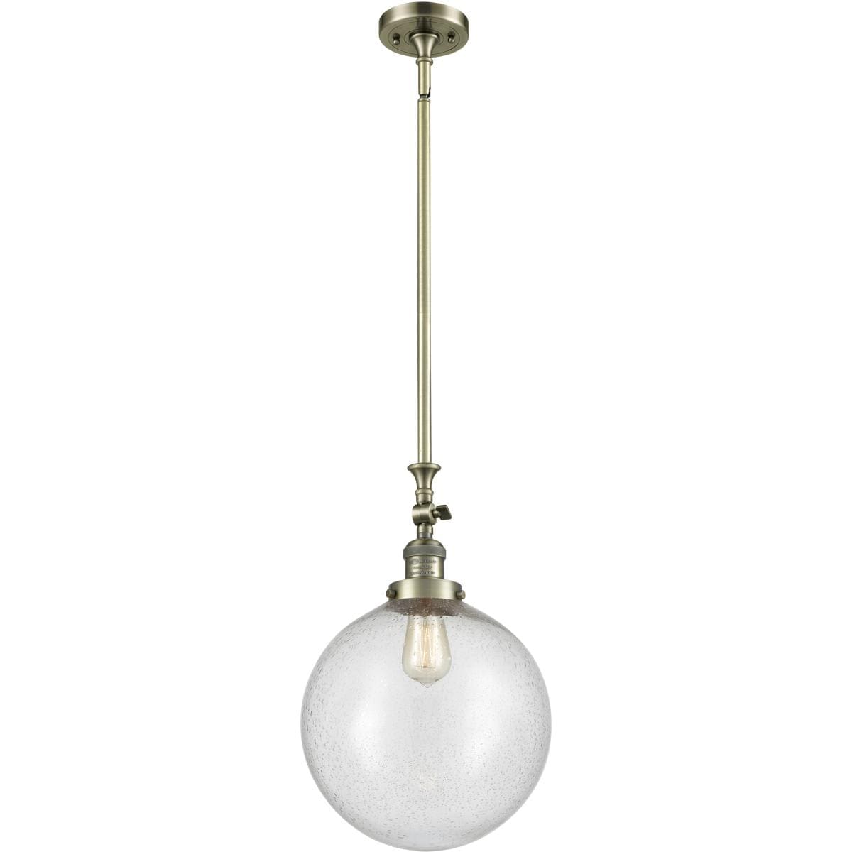 Innovations Lighting 206-AB-G204-12-LED Franklin Restoration Beacon Mini Pendant Antique Brass
