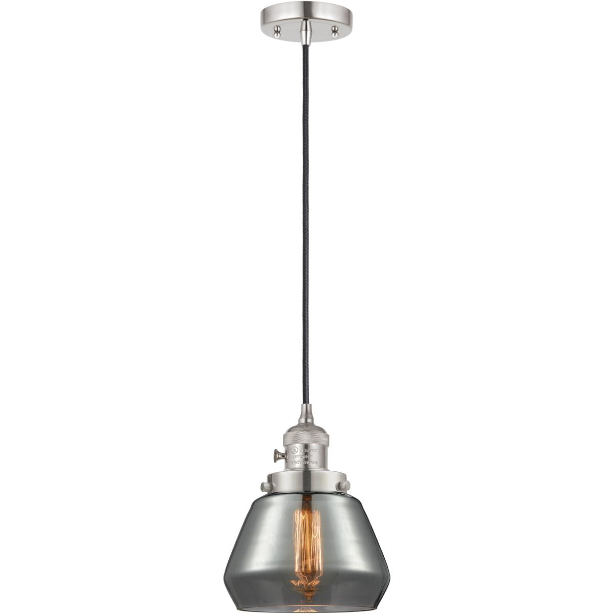 Innovations Lighting 201CSW-PN-G173 Franklin Restoration Fulton Mini Pendant Polished Nickel