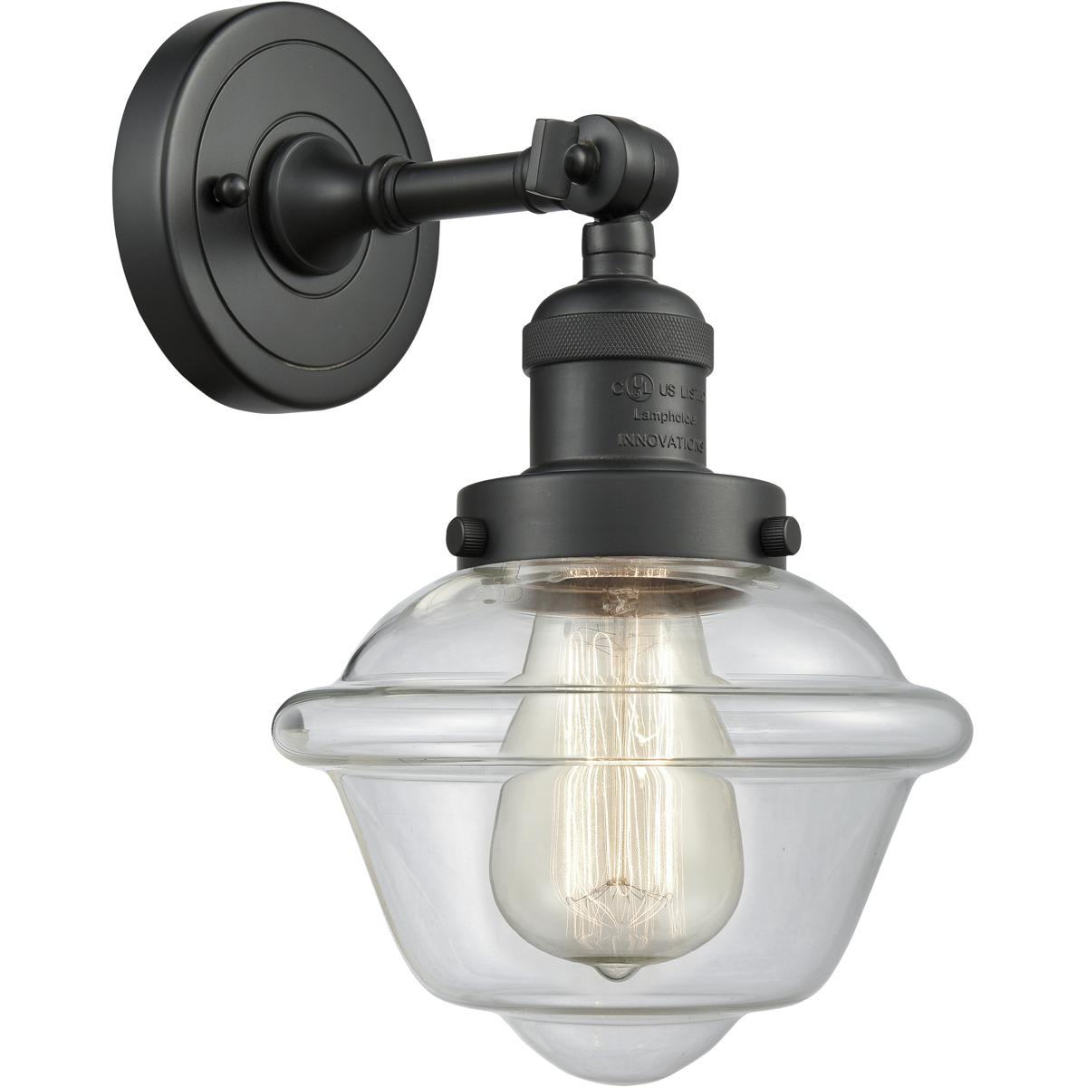 Innovations Lighting 201F-BK-G532-LED Franklin Restoration Small Oxford Semi-Flush Mount Matte Black