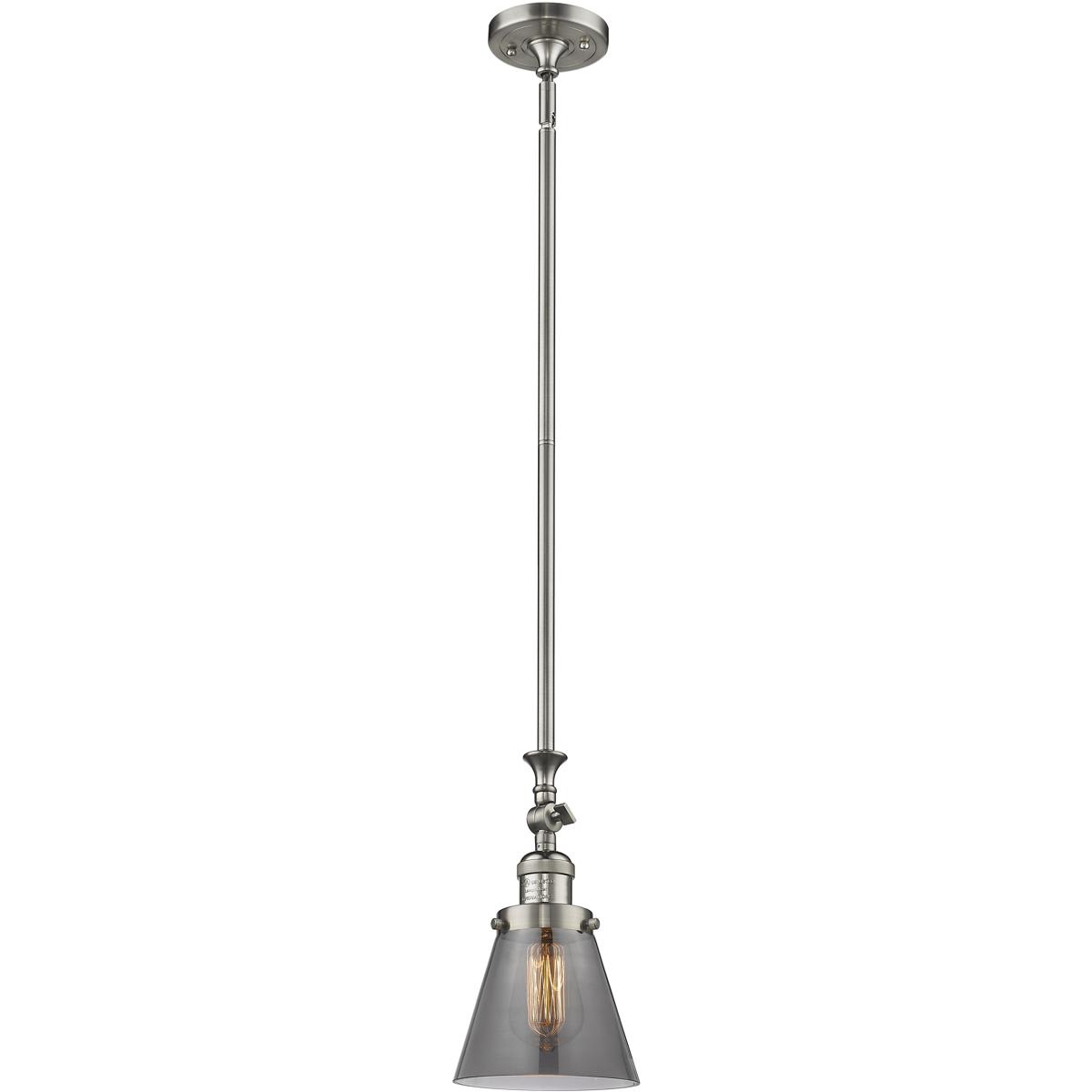 Innovations Lighting 206-SN-G63-LED Franklin Restoration Cone Mini Pendant Brushed Satin Nickel
