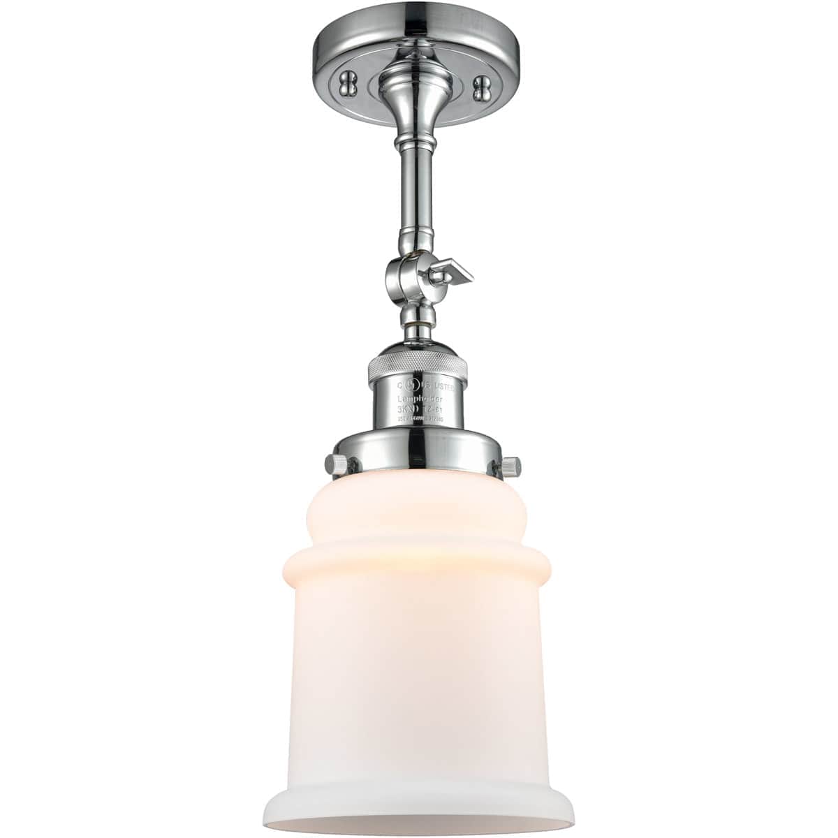 Innovations Lighting 201F-PC-G181-LED Franklin Restoration Canton Semi-Flush Mount Polished Chrome
