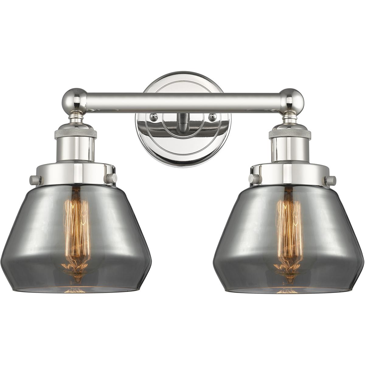 Innovations Lighting 616-2W-PN-G173 Fulton Bathroom Vanity Light Polished Nickel