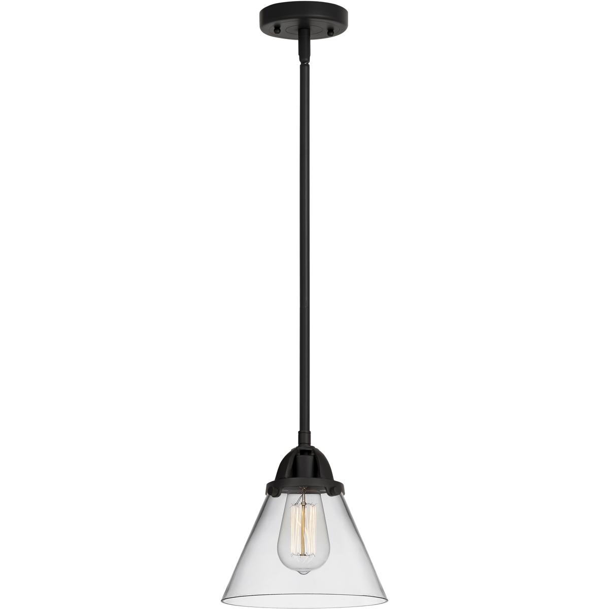 Innovations Lighting 288-1S-BK-G42-LED Nouveau 2 Cone Mini Pendant Matte Black