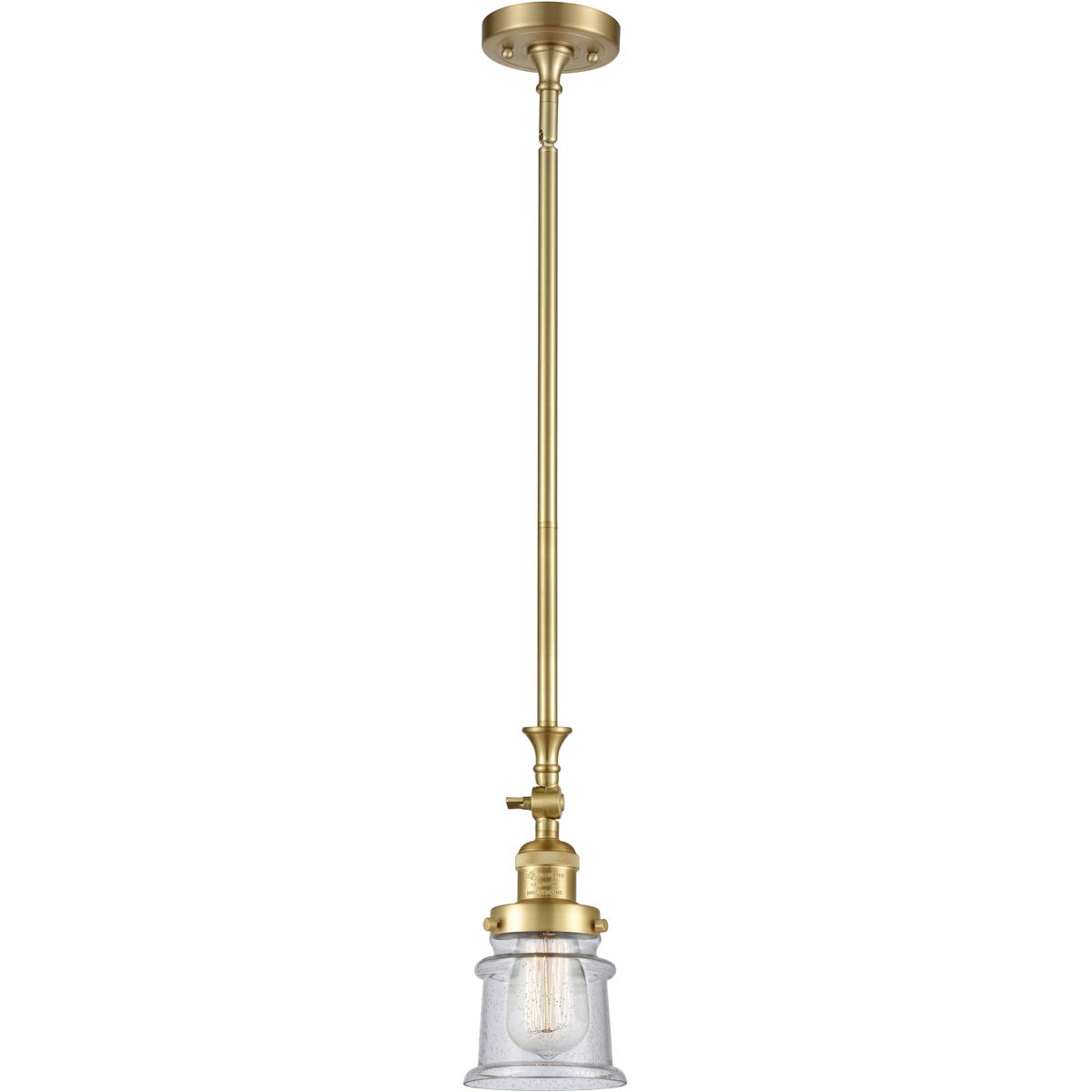 Innovations Lighting 206-SG-G184S-LED Franklin Restoration Canton Mini Pendant Satin Gold
