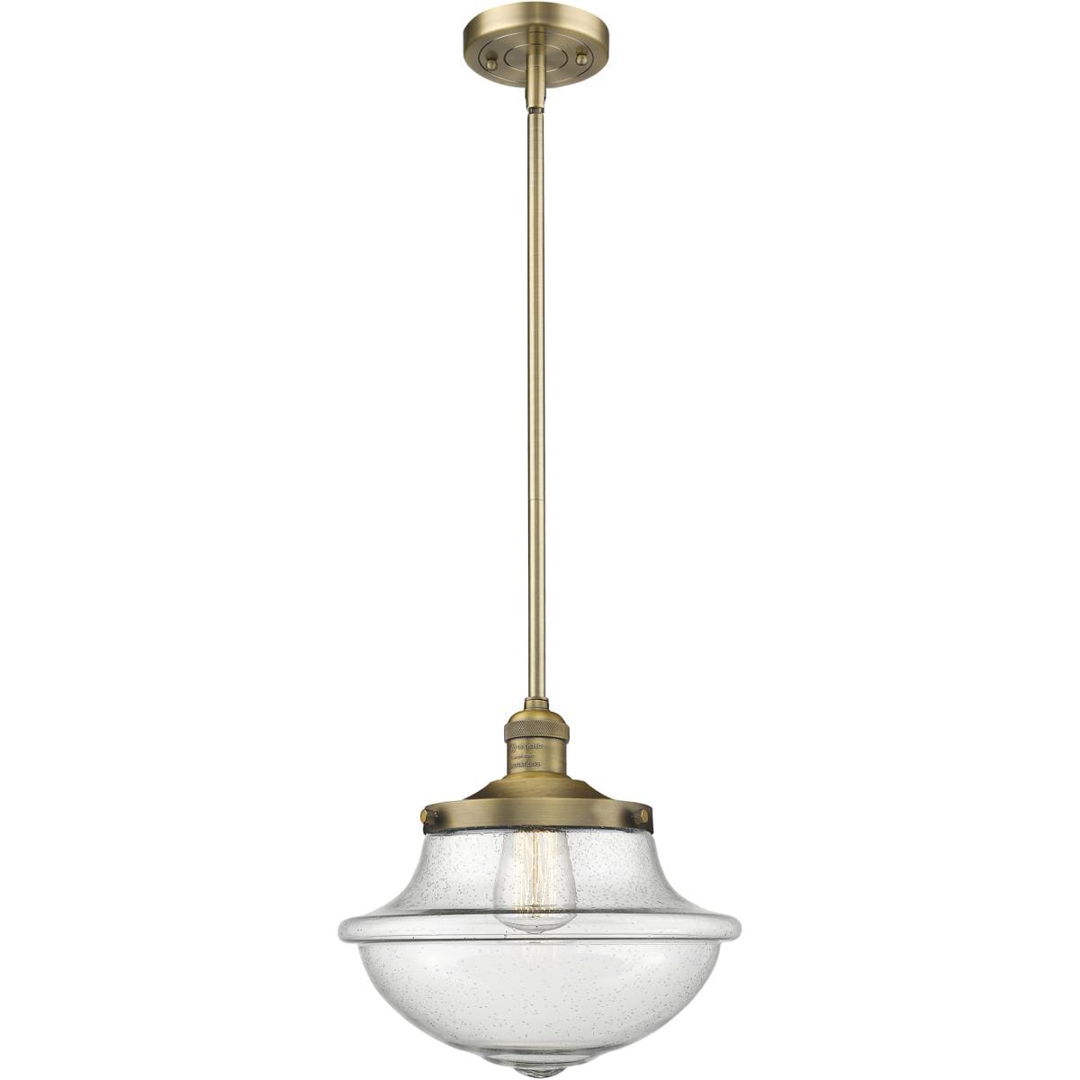 Innovations Lighting 201S-BB-G544-LED Franklin Restoration Oxford Mini Pendant Brushed Brass
