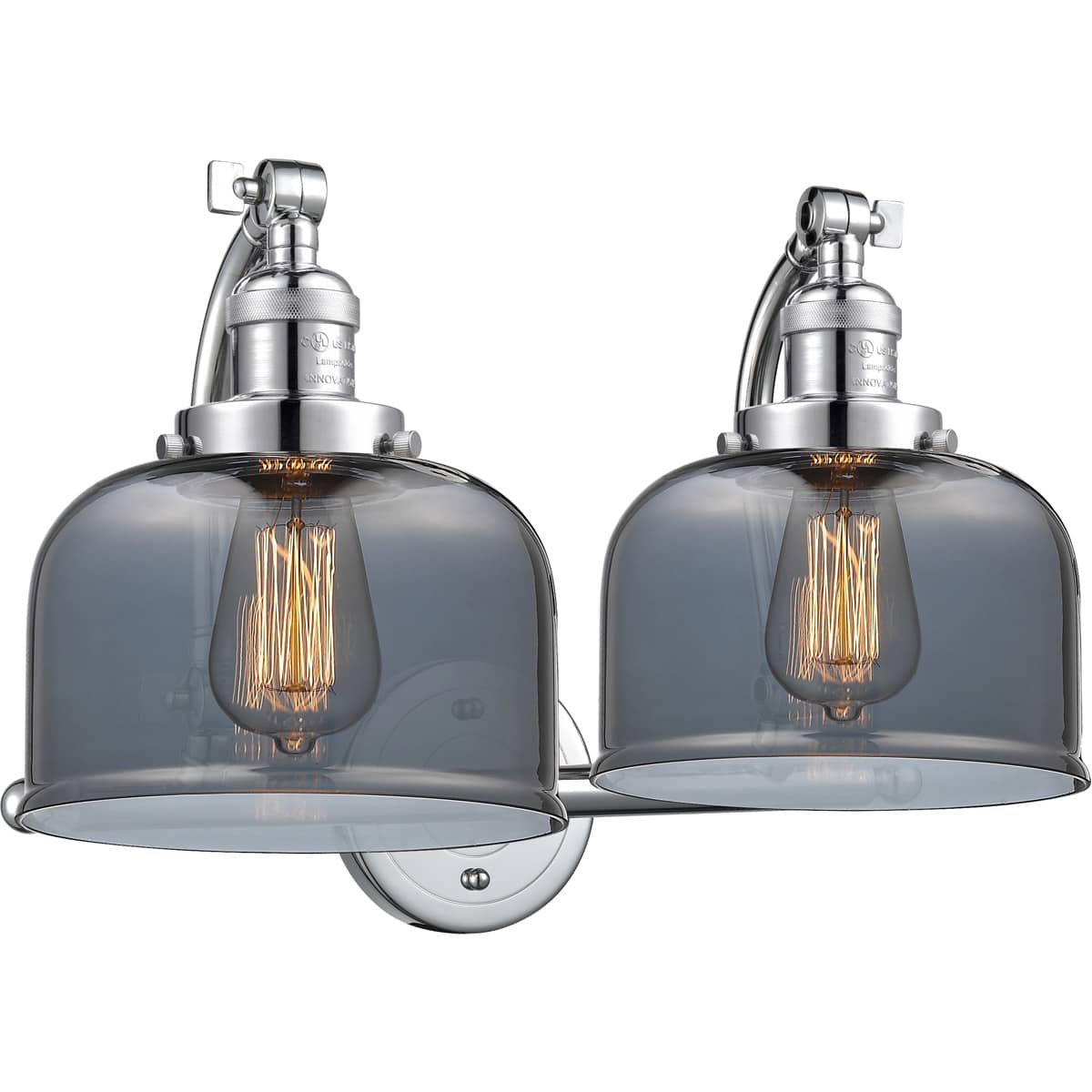 Innovations Lighting 515-2W-PC-G73-LED Franklin Restoration Large Bell Bathroom Vanity Light