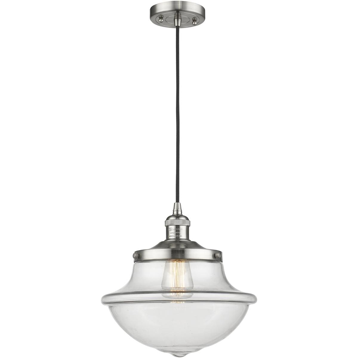 Innovations Lighting 201C-SN-G542-LED Franklin Restoration Oxford Mini Pendant Brushed Satin Nickel