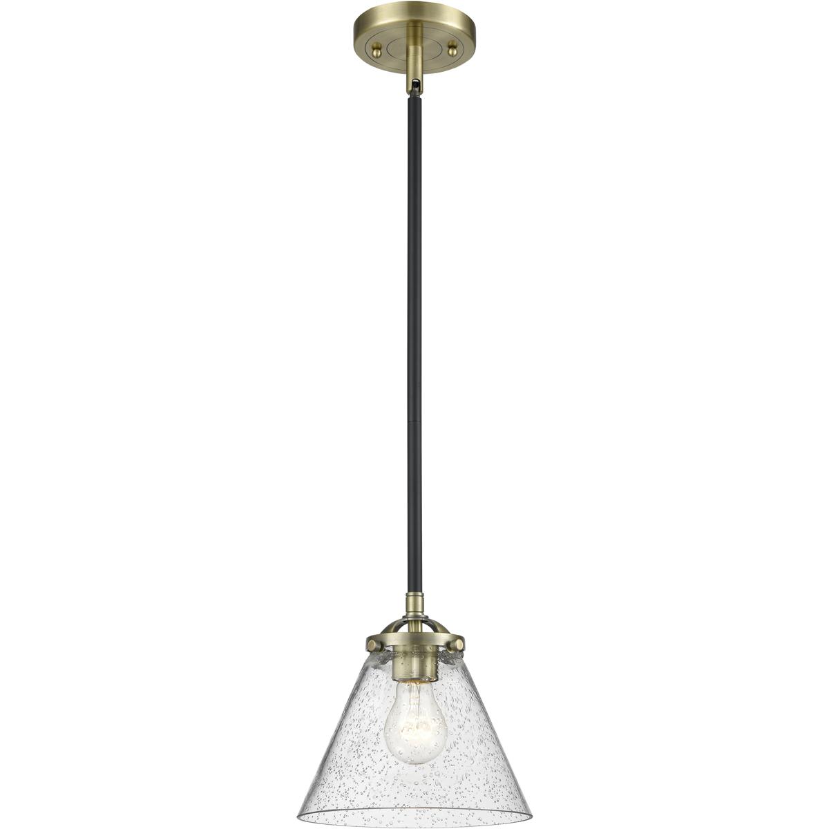 Innovations Lighting 284-1S-BAB-G44-LED Nouveau Cone Mini Pendant Black Antique Brass