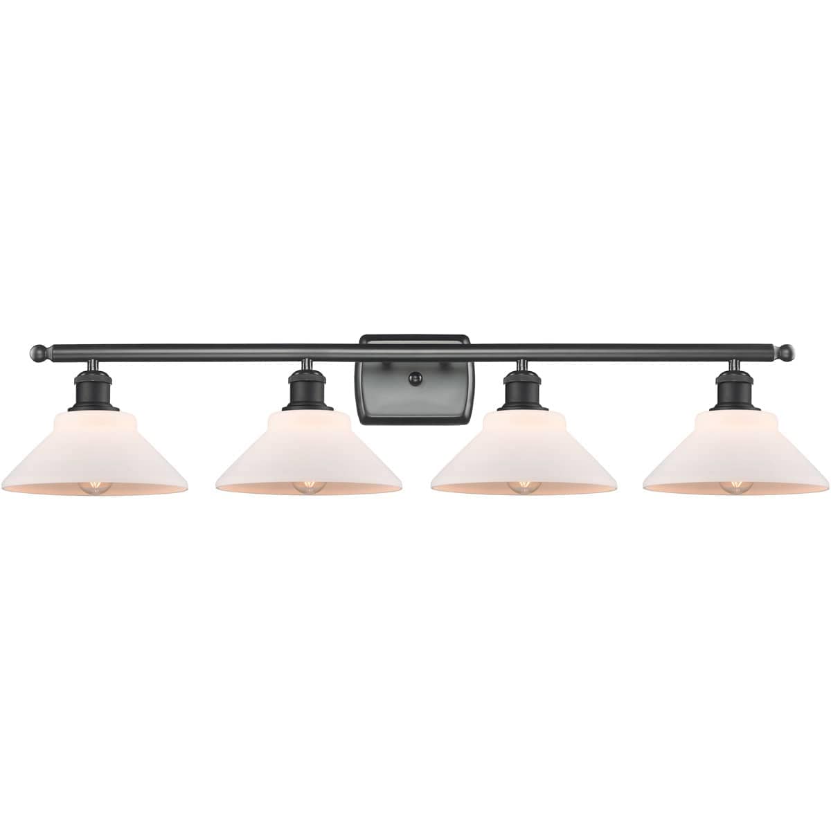 Innovations Lighting 516-4W-BK-G131 Ballston Orwell Bathroom Vanity Light Matte Black