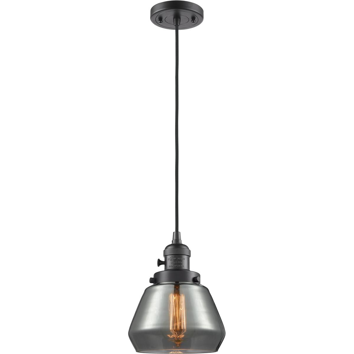Innovations Lighting 201CSW-OB-G173-LED Franklin Restoration Fulton Mini Pendant Oil Rubbed Bronze