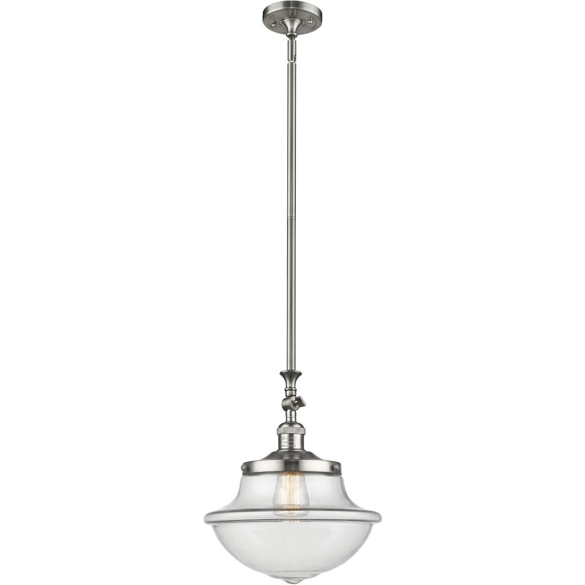 Innovations Lighting 206-SN-G542-LED Franklin Restoration Oxford Mini Pendant Brushed Satin Nickel