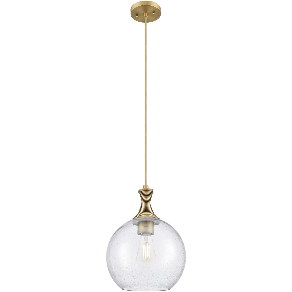 Innovations Lighting 415-1P-BB-G124-10 Astor Mini Pendant Brushed Brass