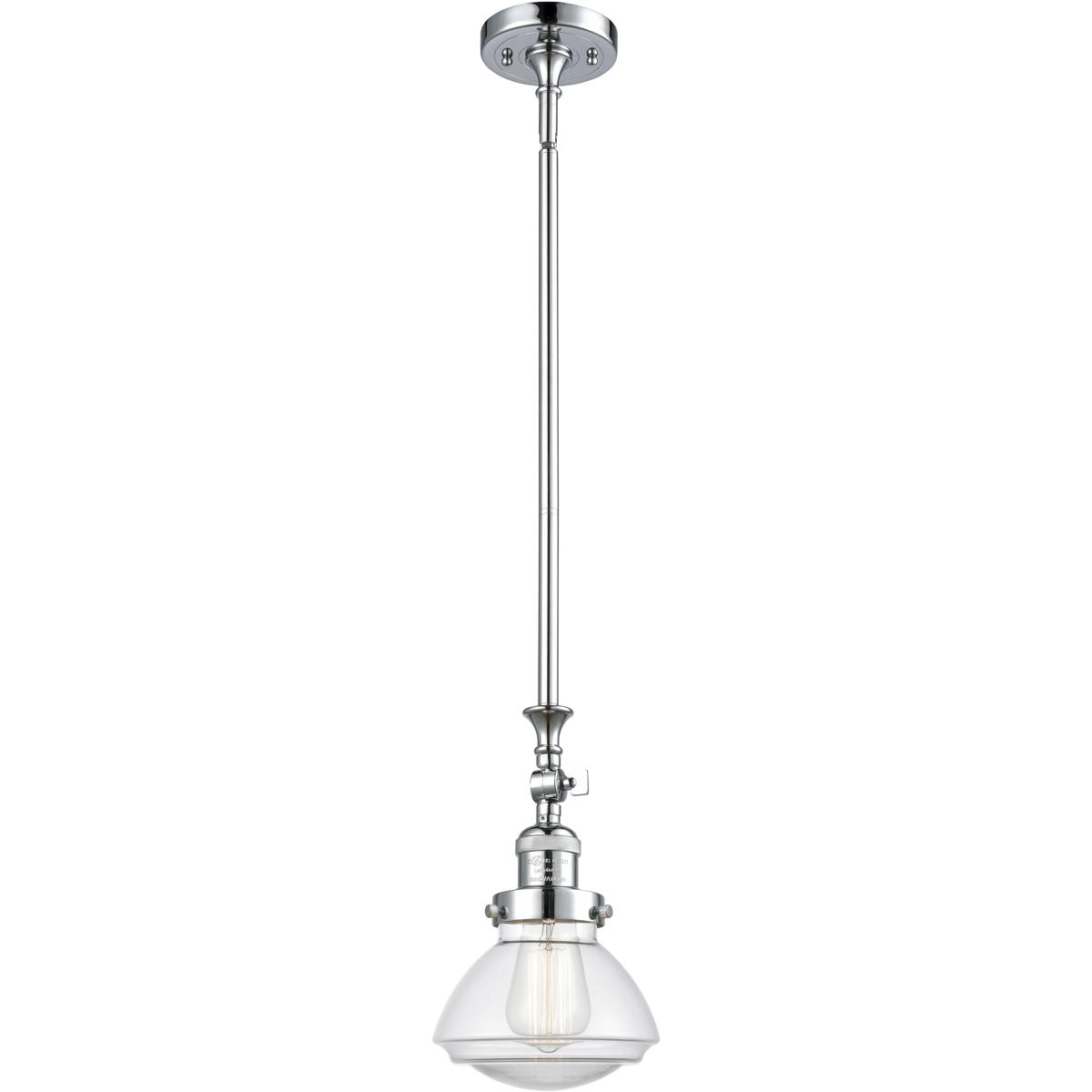 Innovations Lighting 206-PC-G322 Franklin Restoration Olean Mini Pendant Polished Chrome