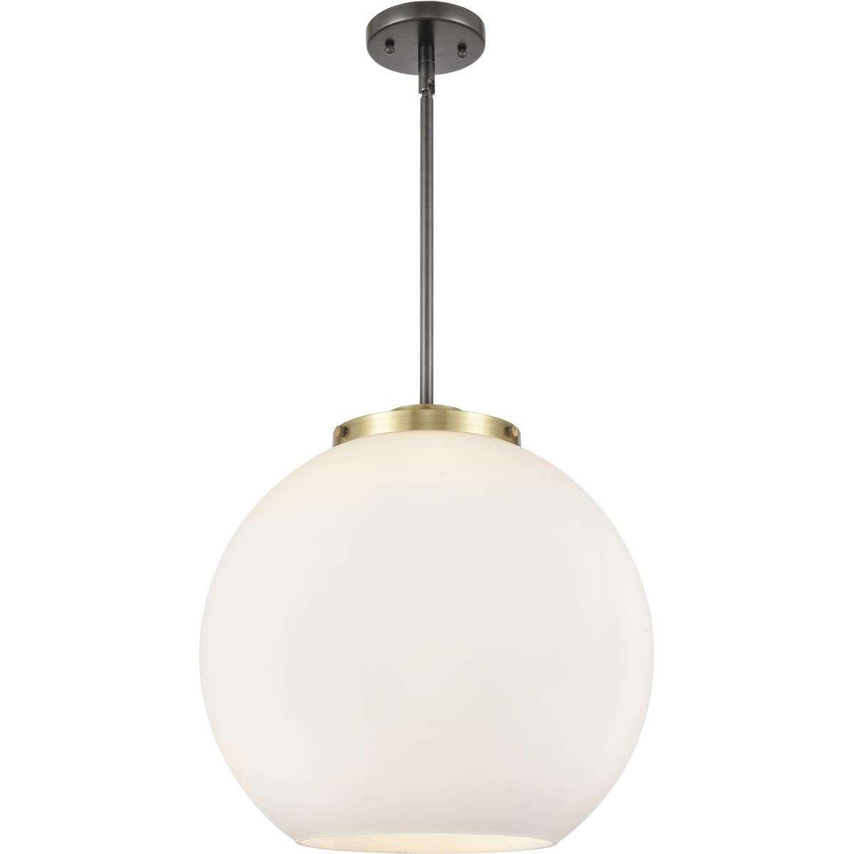 Innovations Lighting 221-3S-BAB-G121-16-LED Ballston Athens Pendant Black Antique Brass