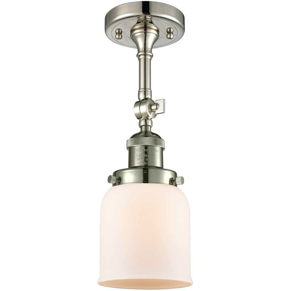 Innovations Lighting 201F-PN-G51-LED Franklin Restoration Small Bell Semi-Flush Mount