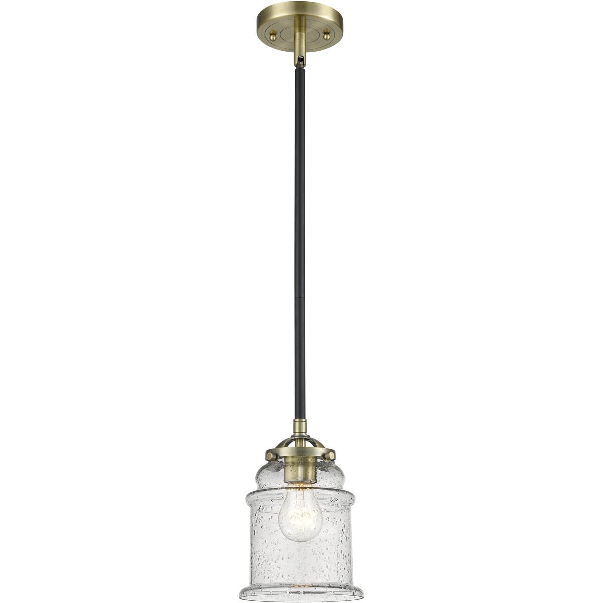 Innovations Lighting 284-1S-BAB-G184-LED Nouveau Canton Mini Pendant Black Antique Brass