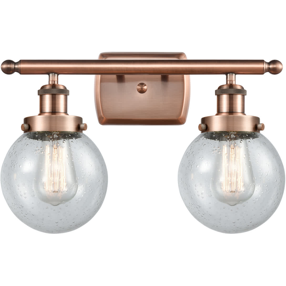Innovations Lighting 916-2W-AC-G204-6 Ballston Beacon Bathroom Vanity Light Antique Copper