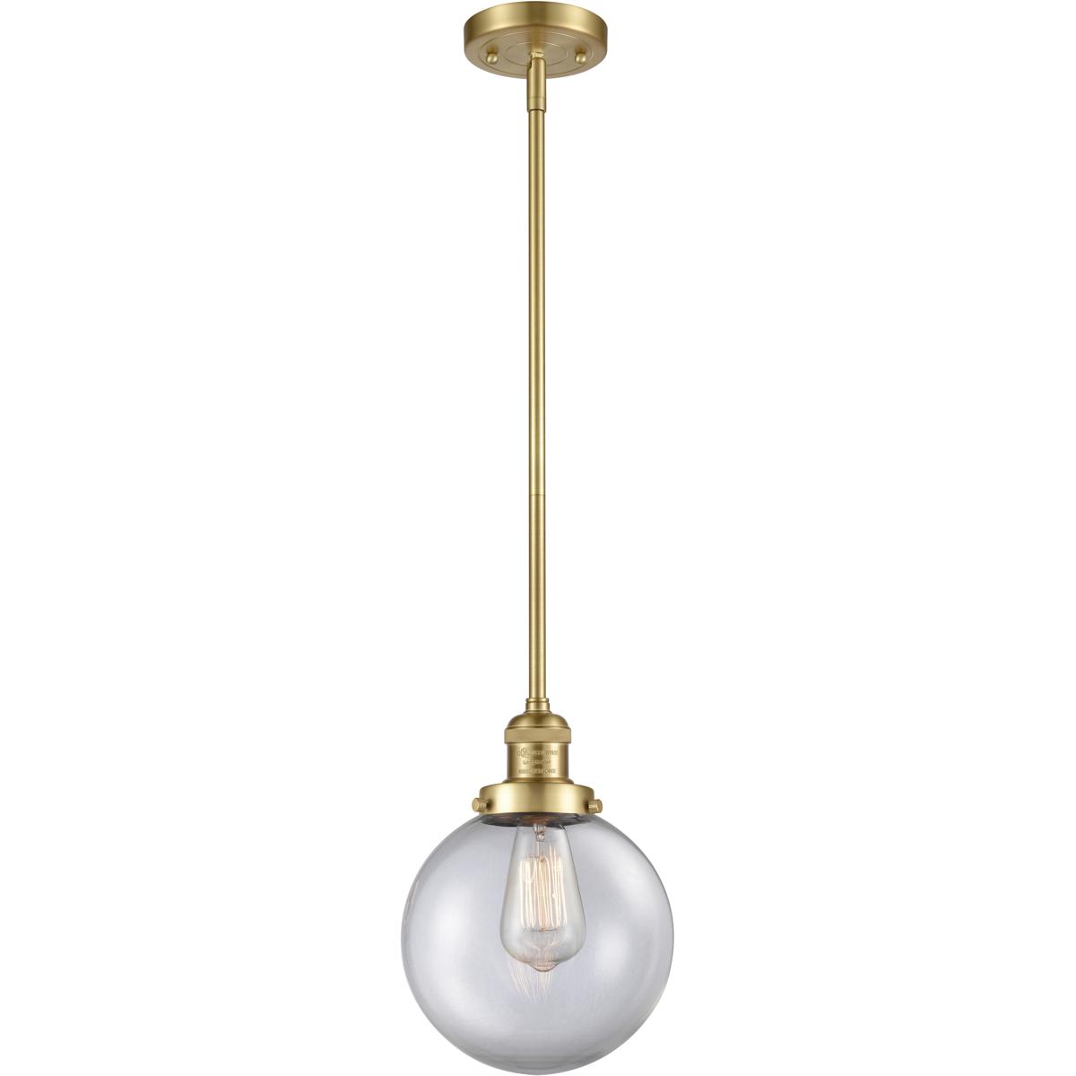 Innovations Lighting 201S-SG-G202-8 Franklin Restoration Beacon Mini Pendant Satin Gold