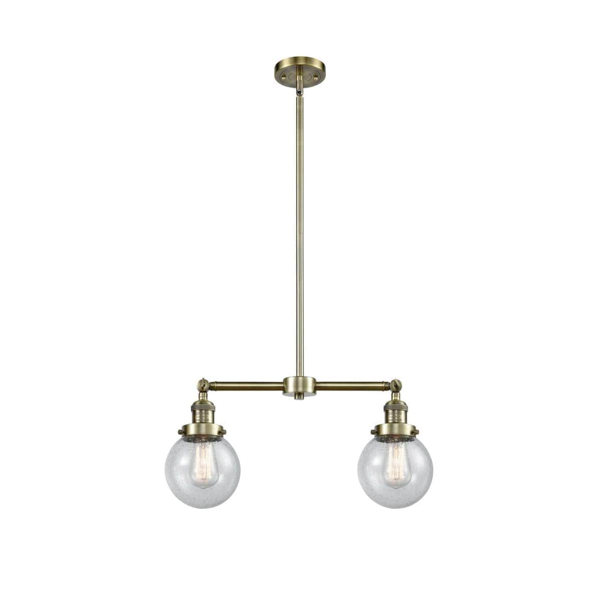 Innovations Lighting 209-AB-G204-6 Franklin Restoration Beacon Chandelier Antique Brass