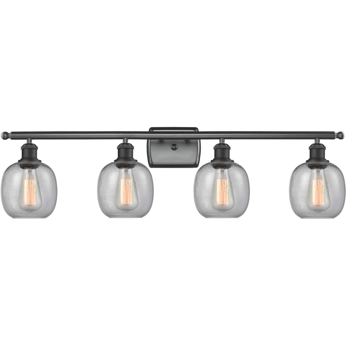 Innovations Lighting 516-4W-BK-G104-LED Ballston Belfast Bathroom Vanity Light Matte Black