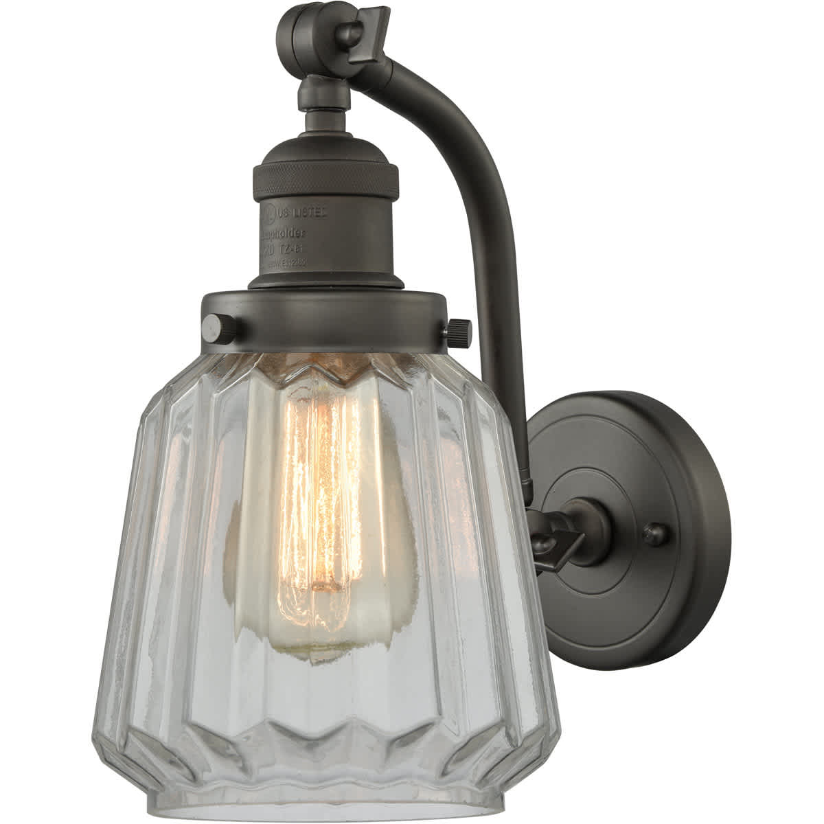 Innovations Lighting 515-1W-OB-G142-LED Franklin Restoration Chatham Wall Sconce Oil Rubbed Bronze