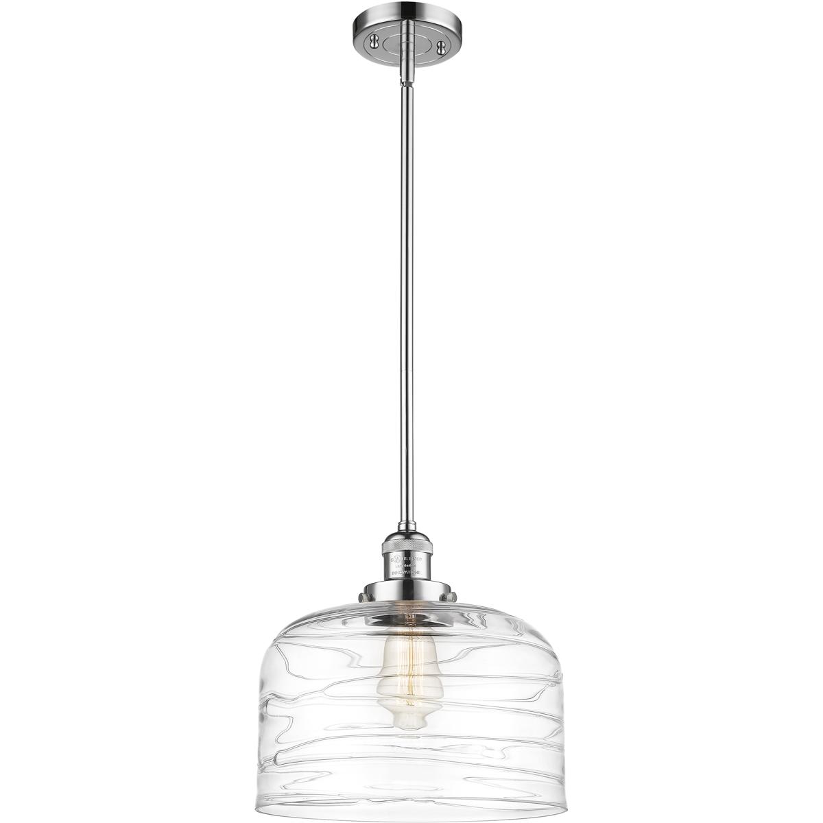 Innovations Lighting 201S-PC-G713-L Franklin Restoration Bell Mini Pendant Polished Chrome