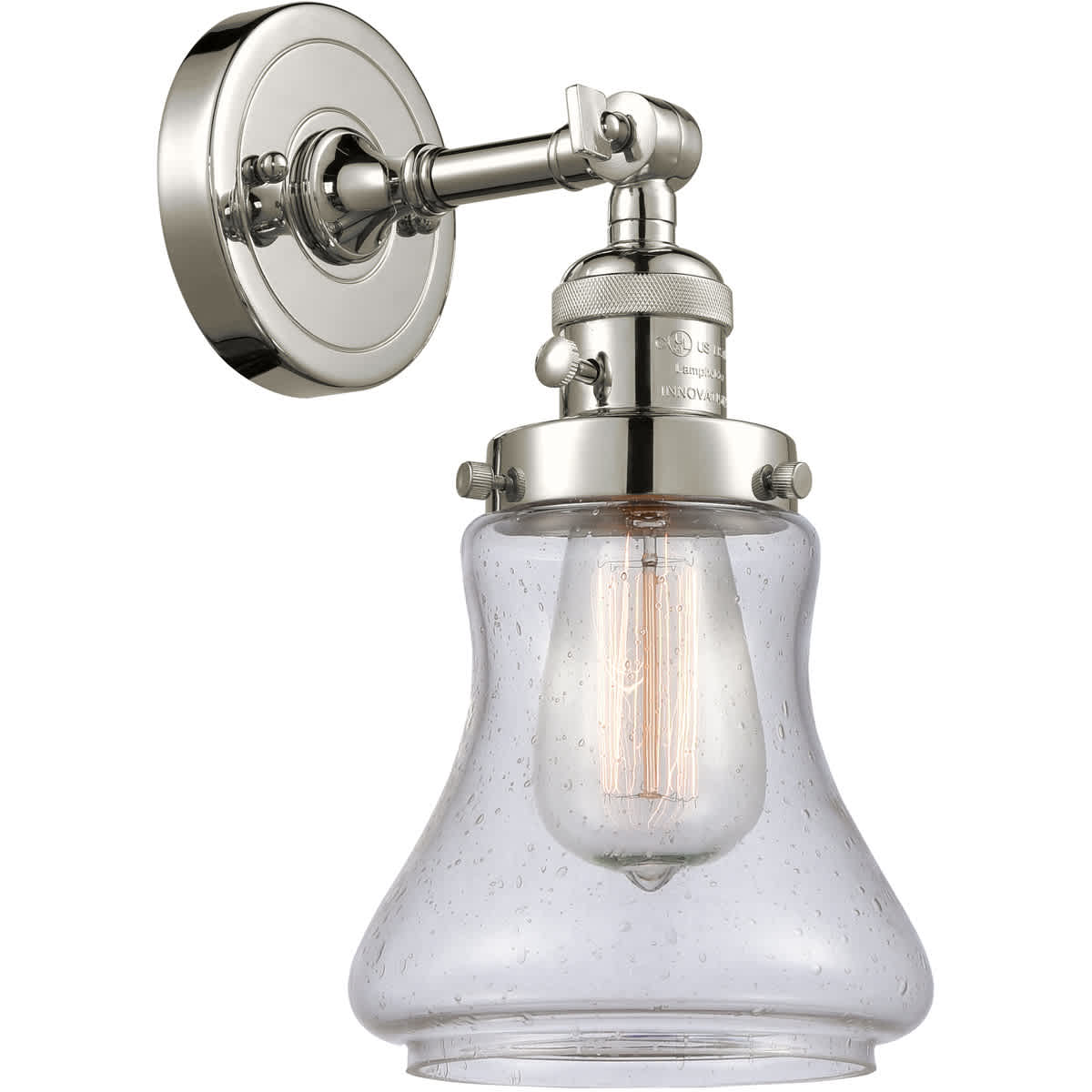 Innovations Lighting 203SW-PN-G194 Franklin Restoration Bellmont Wall Sconce Polished Nickel