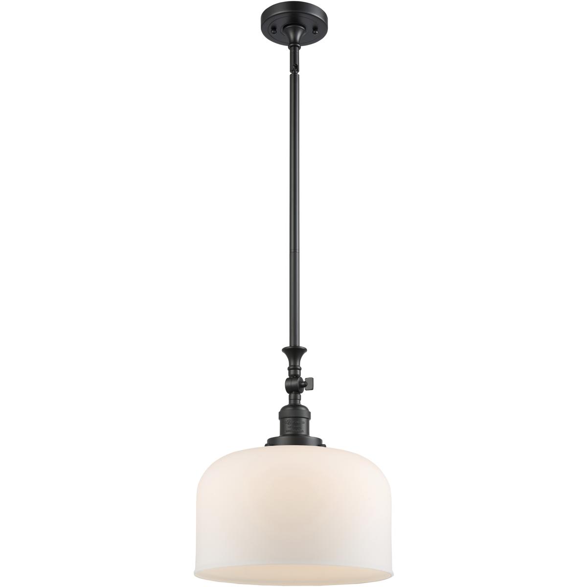 Innovations Lighting 206-BK-G71-L-LED Franklin Restoration Bell Mini Pendant Matte Black