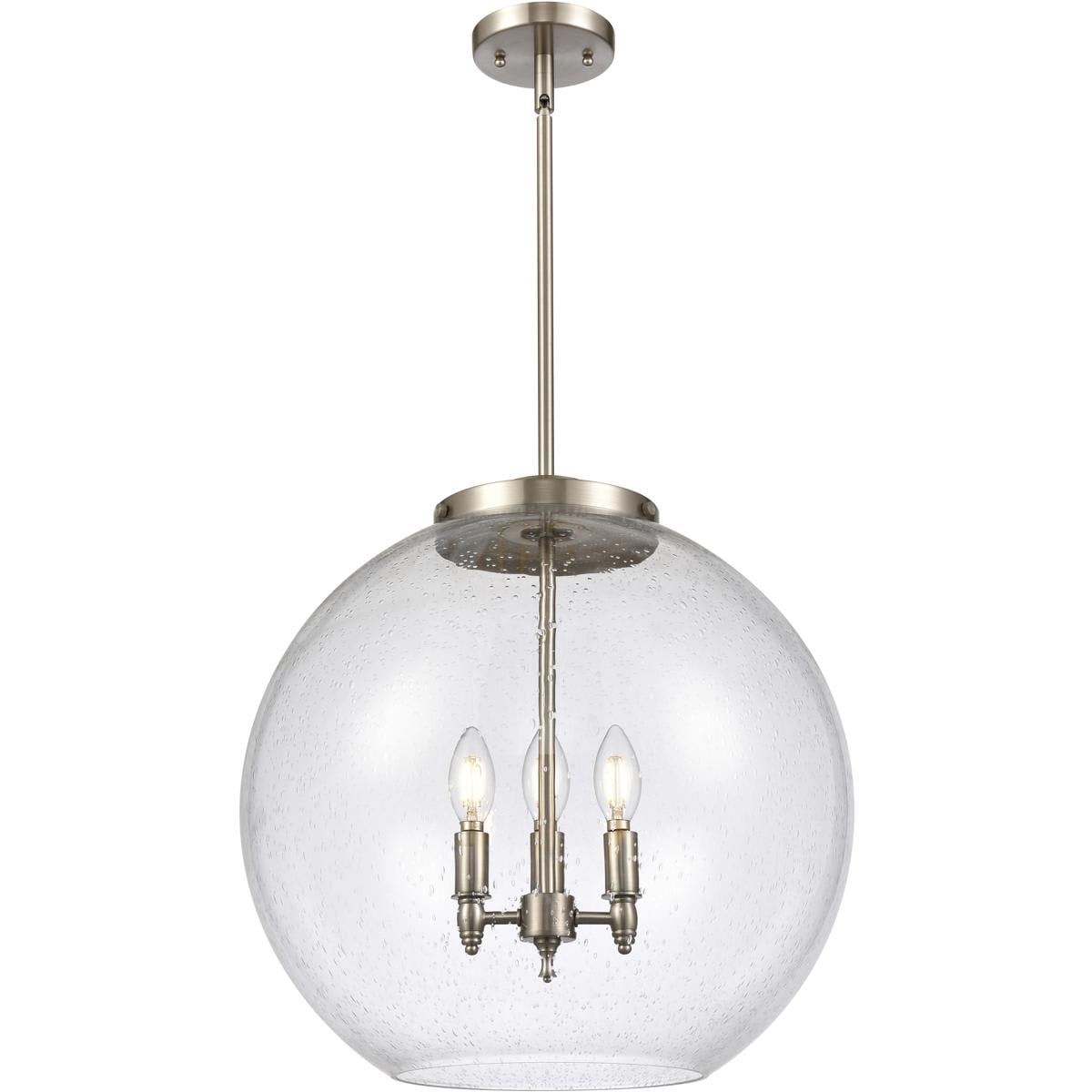 Innovations Lighting 221-3S-SN-G124-18-LED Ballston Athens Pendant Brushed Satin Nickel