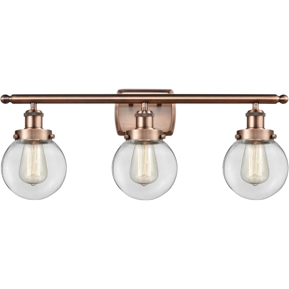 Innovations Lighting 916-3W-AC-G202-6 Ballston Beacon Bathroom Vanity Light Antique Copper