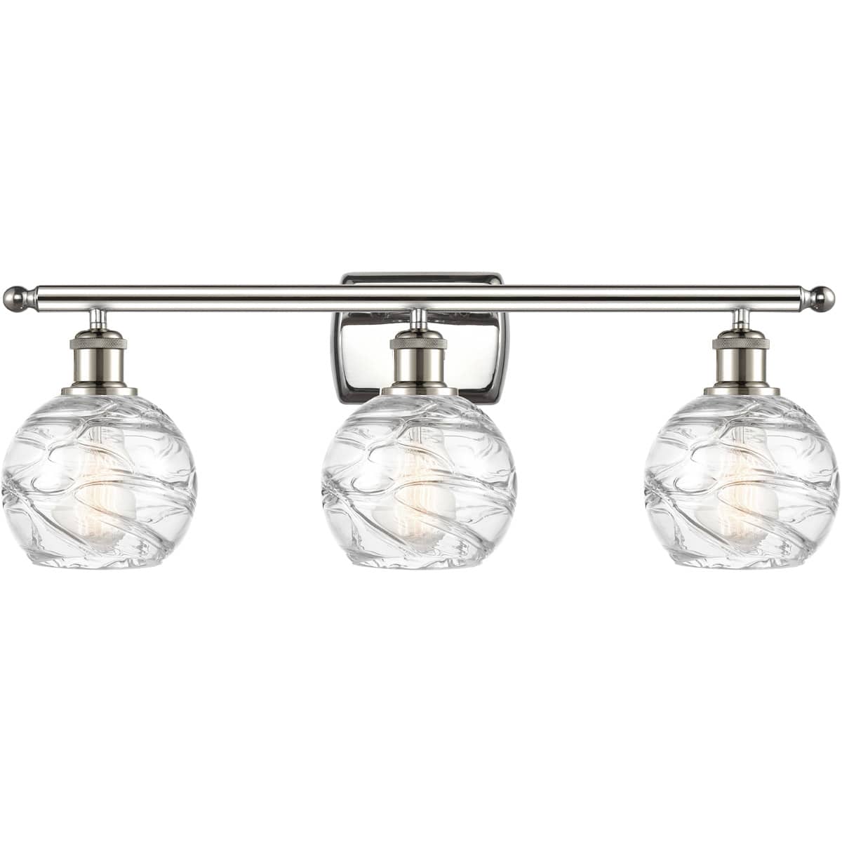 Innovations Lighting 516-3W-PN-G1213-6 Ballston Small Deco Swirl Bathroom Vanity Light