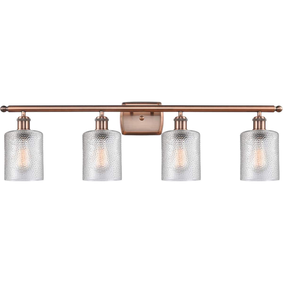 Innovations Lighting 516-4W-AC-G112 Ballston Cobbleskill Bathroom Vanity Light Antique Copper
