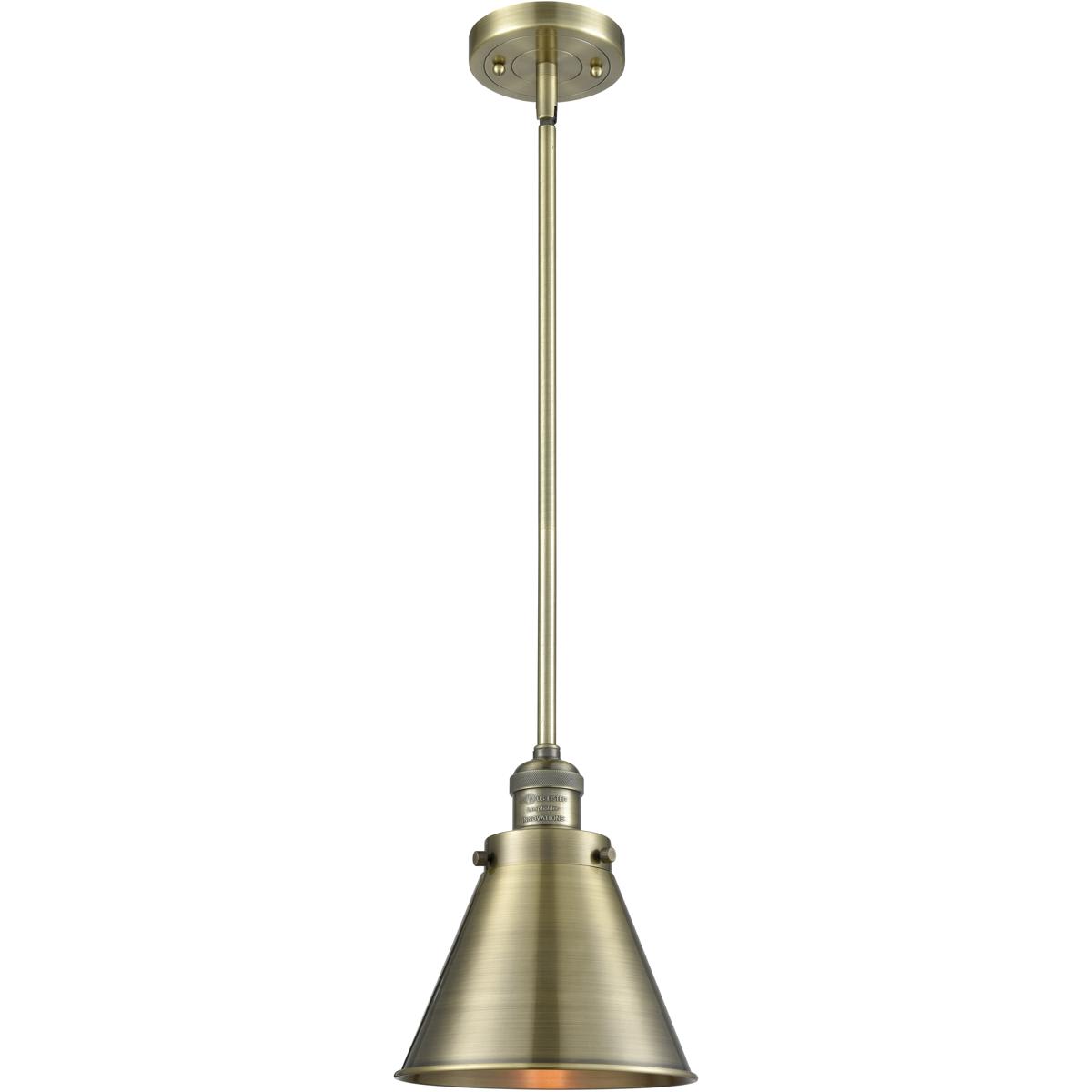 Innovations Lighting 201S-AB-M13-AB-LED Franklin Restoration Appalachian Mini Pendant Antique Brass