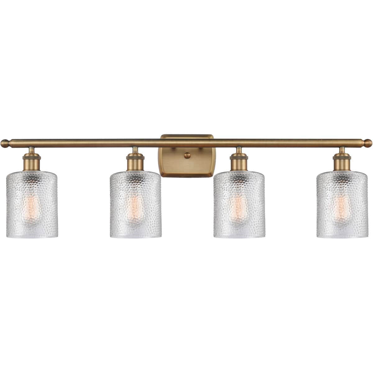 Innovations Lighting 516-4W-BB-G112 Ballston Cobbleskill Bathroom Vanity Light Brushed Brass